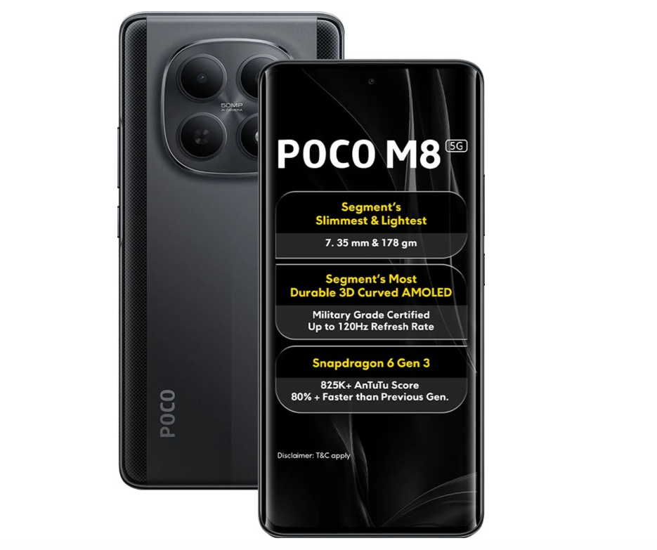 Poco M8 5G Carbon Black 8GB RAM 256GB ROM