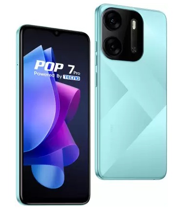 Tecno Pop 7 Pro (uyuni blue, 64 GB)  (3 GB RAM) - Blue, 3GB-64GB