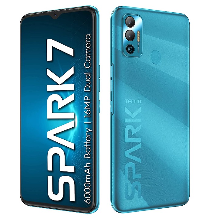 Tecno Spark 7 (Magnet Black, 32 GB)  (2 GB RAM) - Morpheus blue, 3GB-64GB