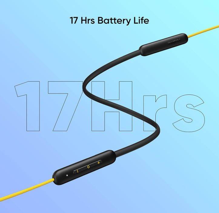 realme Buds Wireless 2 Neo with Type-C Fast Charge & Bass Boost+ Bluetooth Headset  (Black, In the Ear)