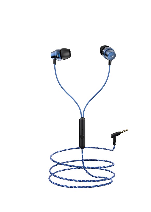 boAt BassHeads 182 Wired Headset  (Active Black, In the Ear)