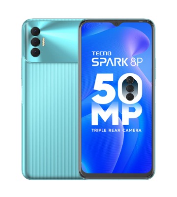 Tecno Spark 8P (Turquoise Cyan, 64 GB)  (4 GB RAM) - Turquoise Cyan, 4GB-64GB