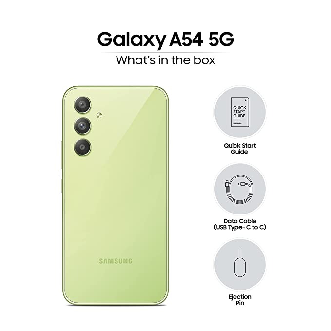 SAMSUNG Galaxy A54 5G (Awesome Violet, 128 GB)  (8 GB RAM) - LIME, 8GB-128GB