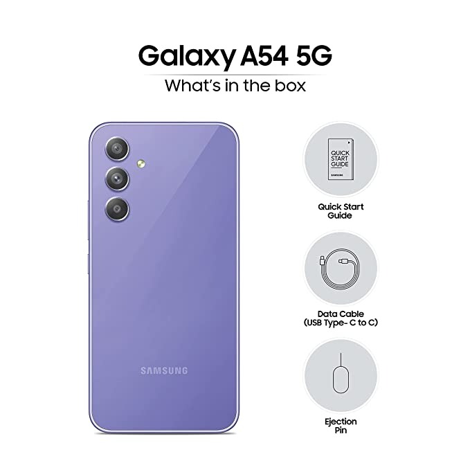 SAMSUNG Galaxy A54 5G (Awesome Graphite, 256 GB)  (8 GB RAM) - AWESOME VIOLET, 8GB-256GB