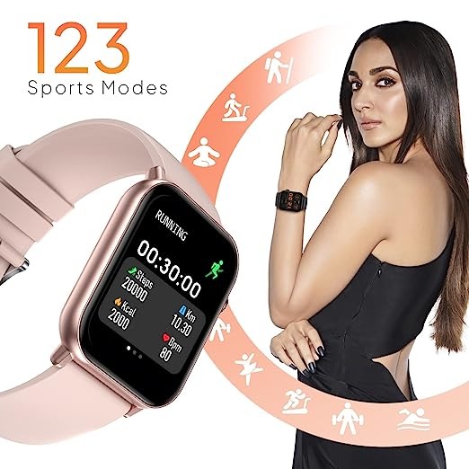 Fire-Boltt Ninja Fit Smartwatch Full Touch 1.69 & 120+ Sports Modes  - BEIGE, 1.68