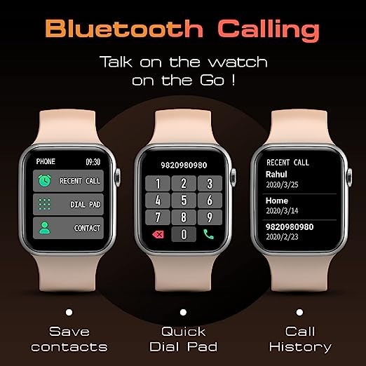 Fire-Boltt Call Bluetooth Calling Smartwatch with SpO2 & 1.7” Metal Body  - BEIGE, 1.7