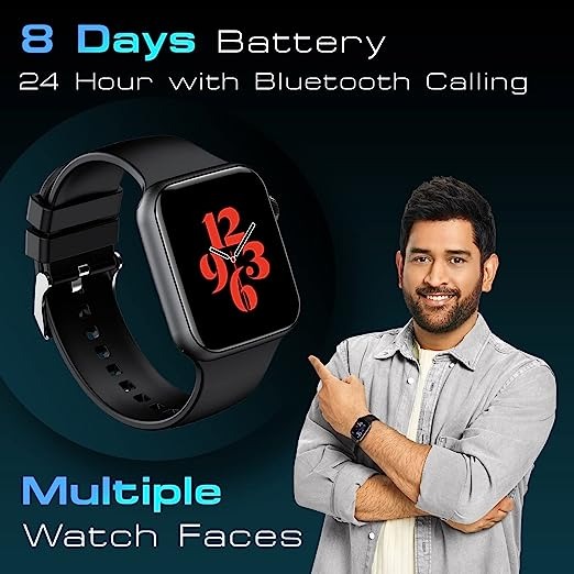 Fire-Boltt Call Bluetooth Calling Smartwatch with SpO2 & 1.7” Metal Body - Black, 1.7