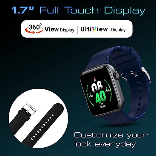 Fire-Boltt Call Bluetooth Calling Smartwatch with SpO2 & 1.7” Metal Body - BLUE, 1.7