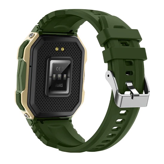 Fire-Boltt Shark 1.83'' Smartwatch with Rugged Outdoor Design, Bluetooth Calling Smartwatch  (Green Strap, Free Size) - GREEN, 1.83