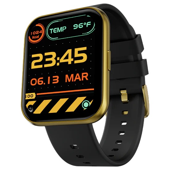 Fire-Boltt Celcius 1.91 inch HD 240*296 Borderless Display & Body Temperature Monitoring Smartwatch  (Metal Black Strap, Free Size) - METAL BLACK, 1.96