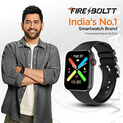 Fire-Boltt Visionary 1.78" AMOLED Bluetooth Calling Smartwatch - Black, 1.78