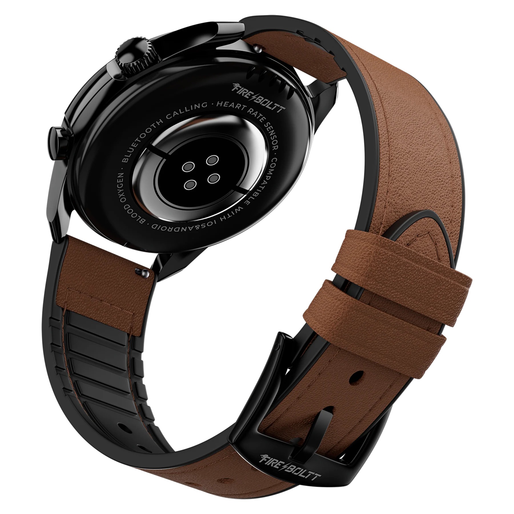 Fire-Boltt Legacy 1.43 AMOLED Bluetooth Calling with First Ever Wireless Charging Smartwatch  (Brown Strap, 1.43) - Brown, 1.43