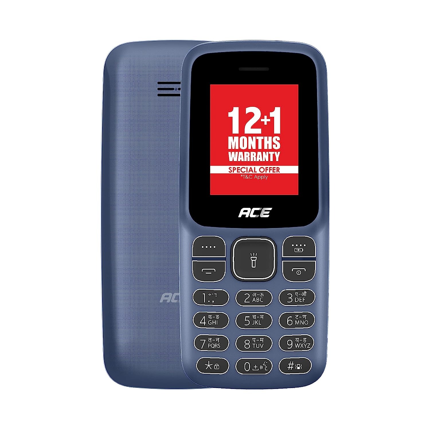 Itel Ace 2 Deep blue keypad Mobile phone - deep blue