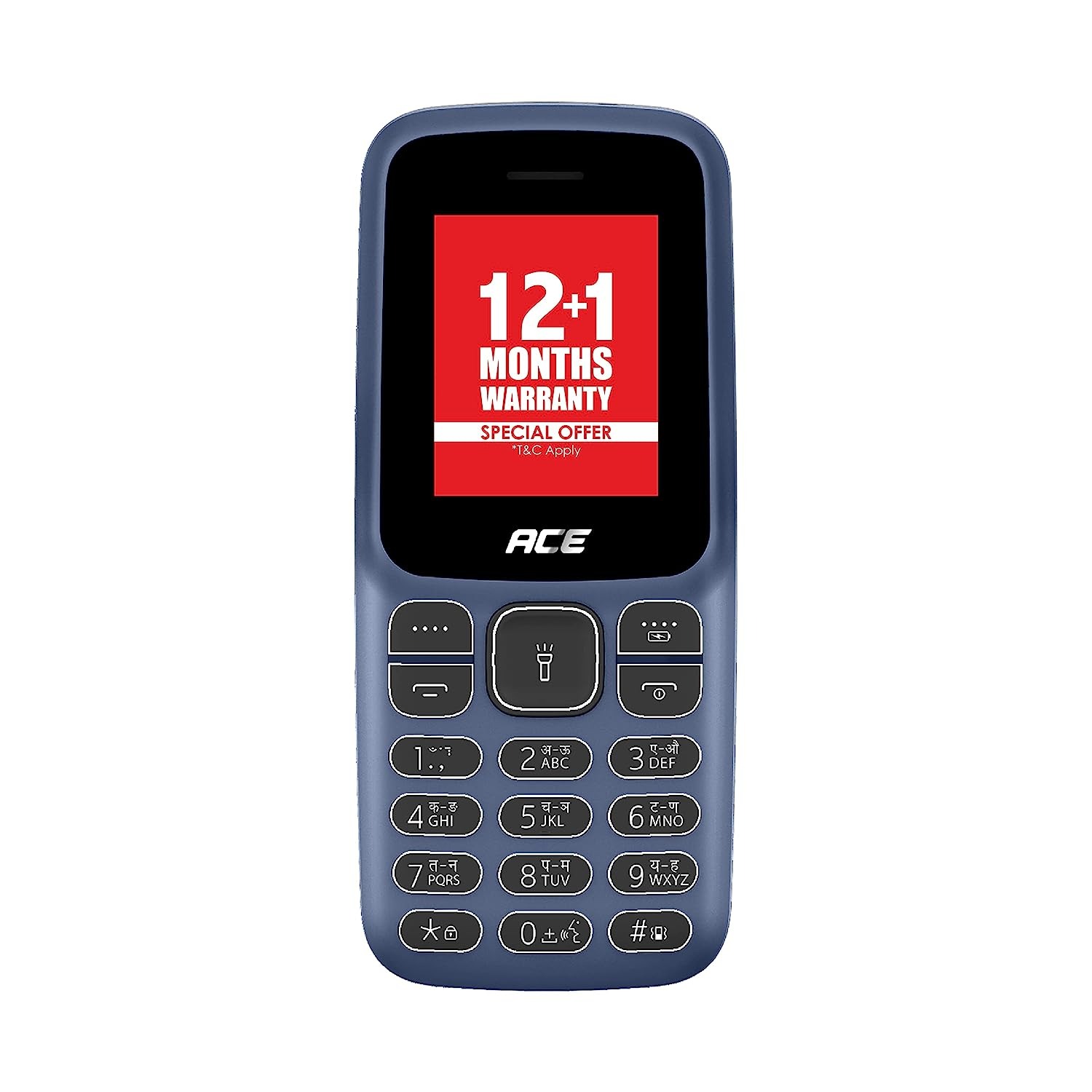 Itel Ace 2 Deep blue keypad Mobile phone - deep blue