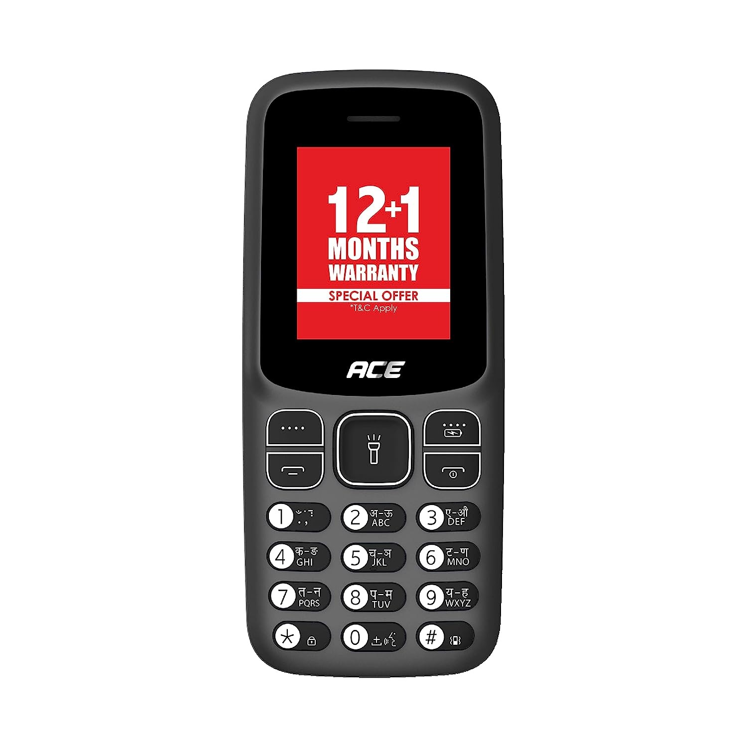 Itel Ace 2 Black keypad Mobile Phone - Black