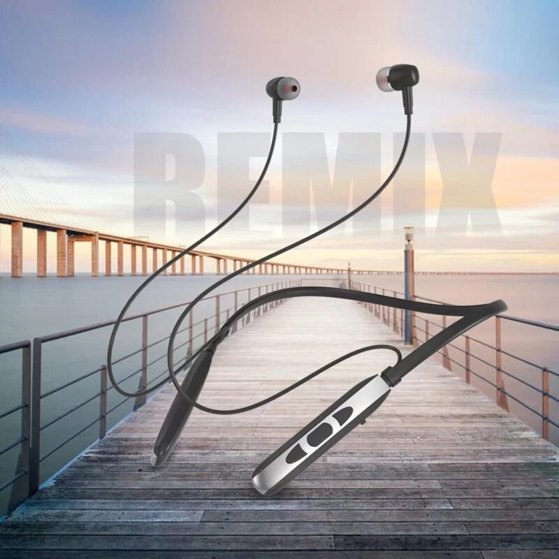 Unix Elite 5 Remix Wireless Neckband – Super Bass and Long Battery Life - Black