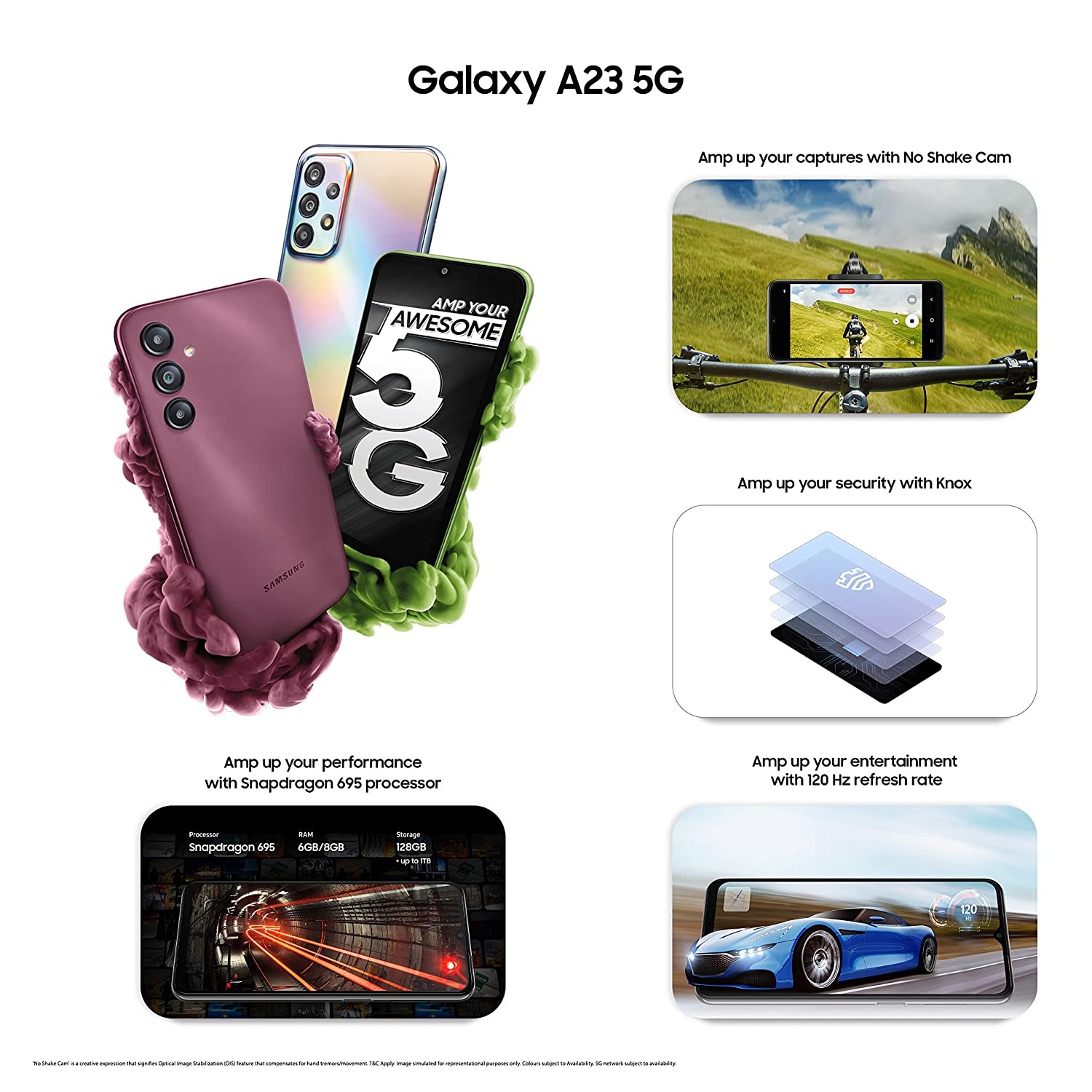 SAMSUNG Galaxy A23 5G (Light Blue, 128 GB)  (6 GB RAM) - light blue, 6GB-128GB
