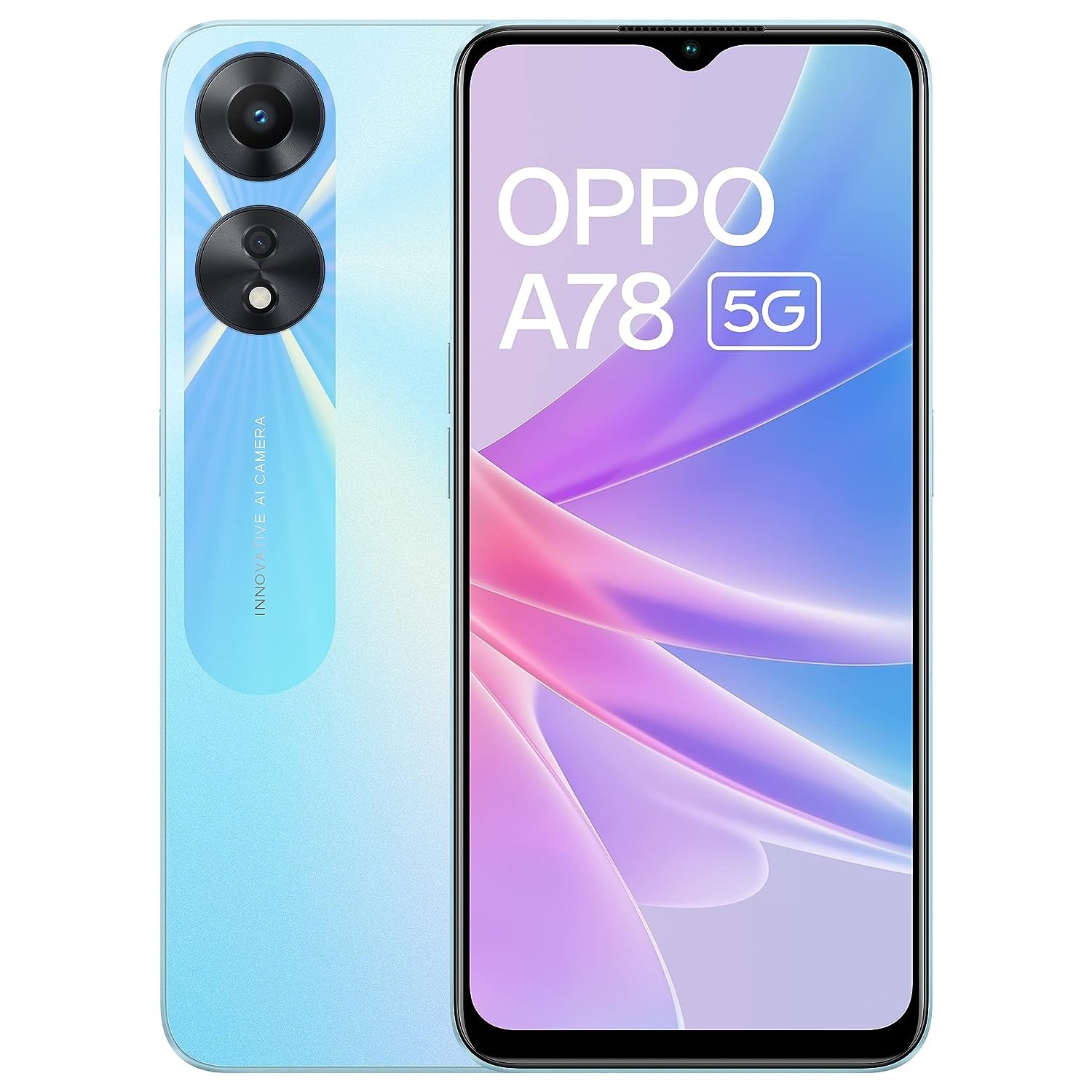 OPPO A78 5G (Glowing Blue, 128 GB)  (8 GB RAM) - BLUE, 8GB-128GB