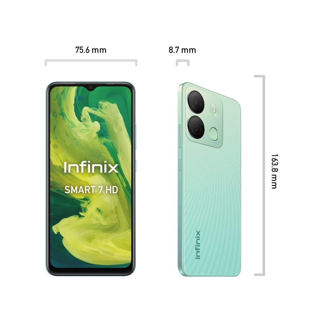 Infinix Smart 7 HD (Green Apple, 64 GB)  (2 GB RAM) - green apple, 2GB-64GB