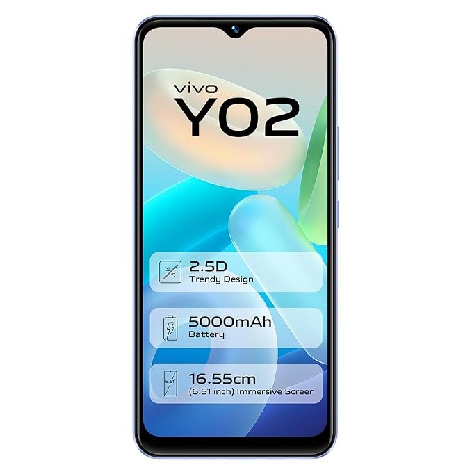 vivo Y02 (orchid blue, 32 GB)  (3 GB RAM) - Blue, 3GB-32GB