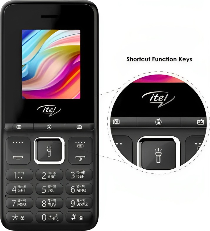  Itel it2175 (4.5cm Keypad Feature Phone - black