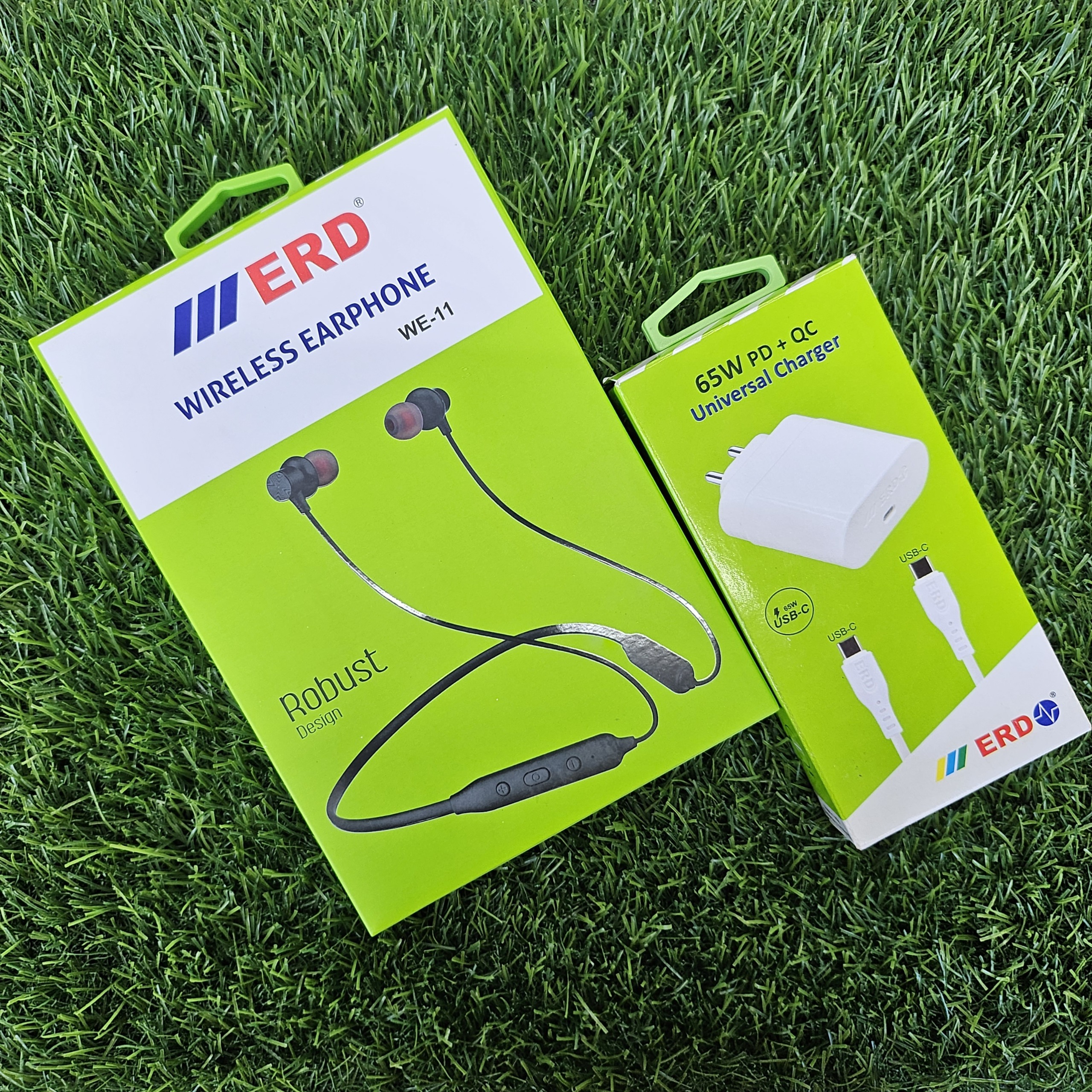 ERD wireless earphone and 65W universal charger