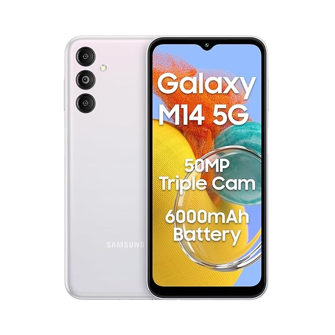 Samsung Galaxy M14 5G (ICY Silver, 6GB, 128GB Storage) - SILVER, 6GB-128GB