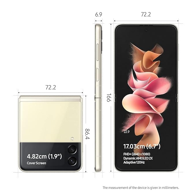 (DEMO) SAMSUNG Galaxy Z Flip3 5G (Cream, 128 GB)  (8 GB RAM) - cream, 8GB-256GB