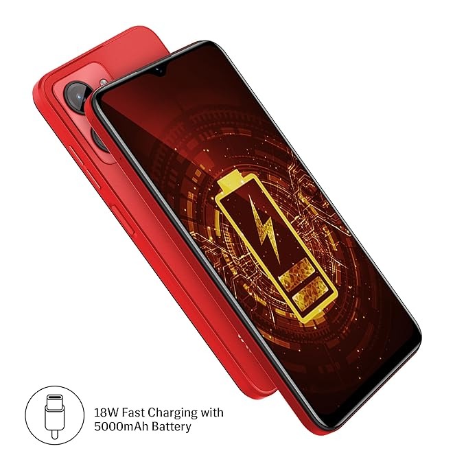  Lava O1 (Red, 4GB RAM, 64GB Storage) - Red, 4/64