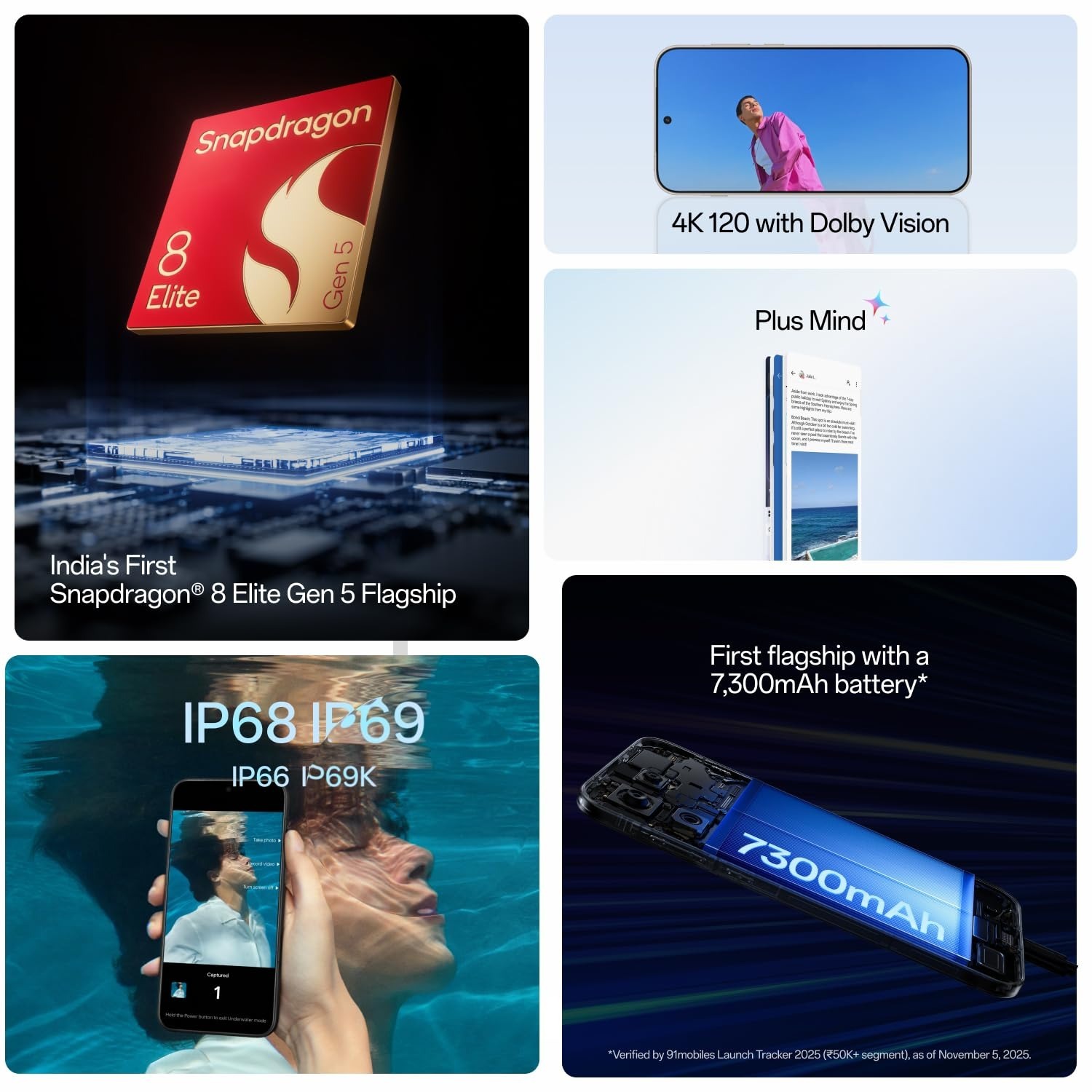 OnePlus 15 | 16GB+512GB| Sand Storm | India's First Snapdragon® 8