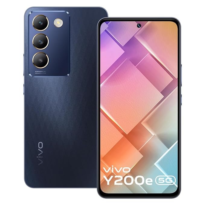 Vivo Y200e 5G (black diamond, 6GB RAM, 128GB Storage) - Black diamond, 6GB-128GB