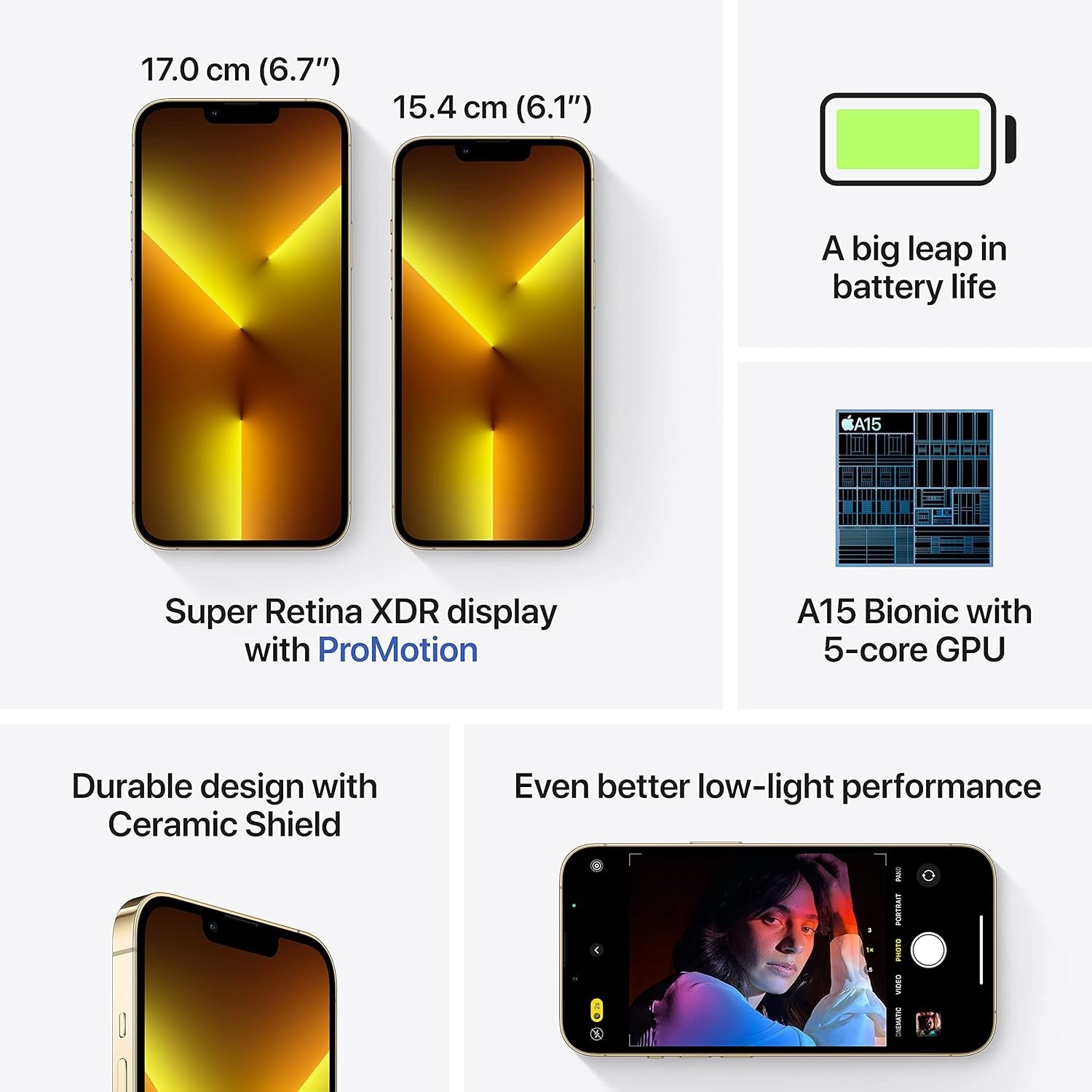 GLOBAL ) Apple iPhone 13 Pro Max (256GB) - Gold