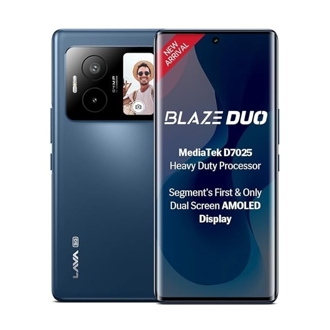 Lava Blaze Duo 5G (Celestial Blue, 8GB RAM, 128GB Storage)