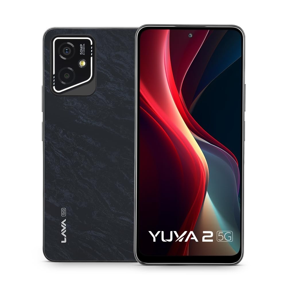 Lava Yuva 2 5G (Marble Black, 4 GB RAM, 128 GB Storage)