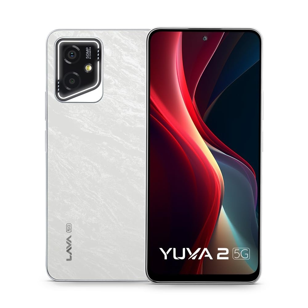 Lava Yuva 2 5G (Marble white, 4 GB RAM, 128 GB Storage)