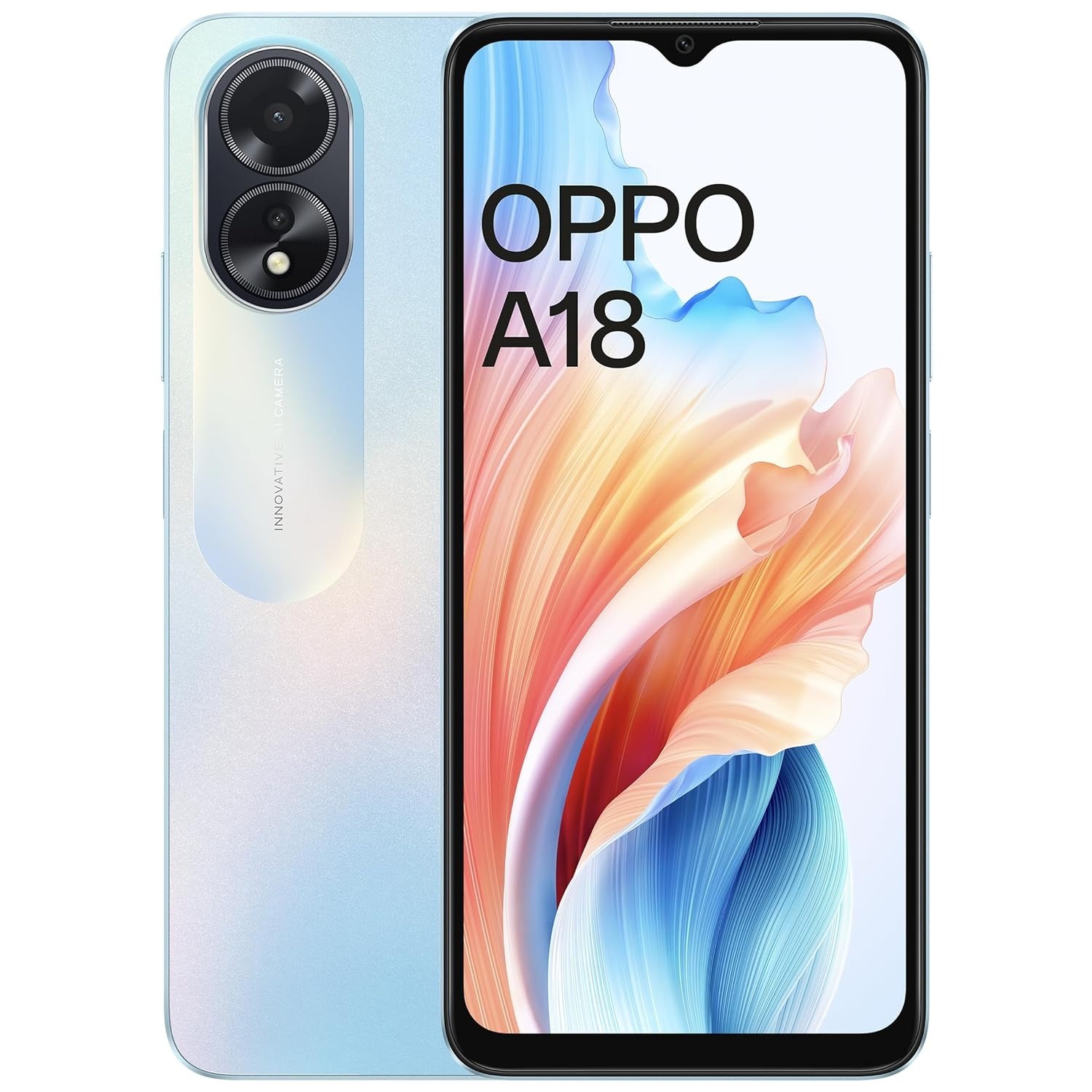 OPPO A18 (Glowing Blue, 64 GB)  (4 GB RAM) - glowing blue, 4GB-64GB