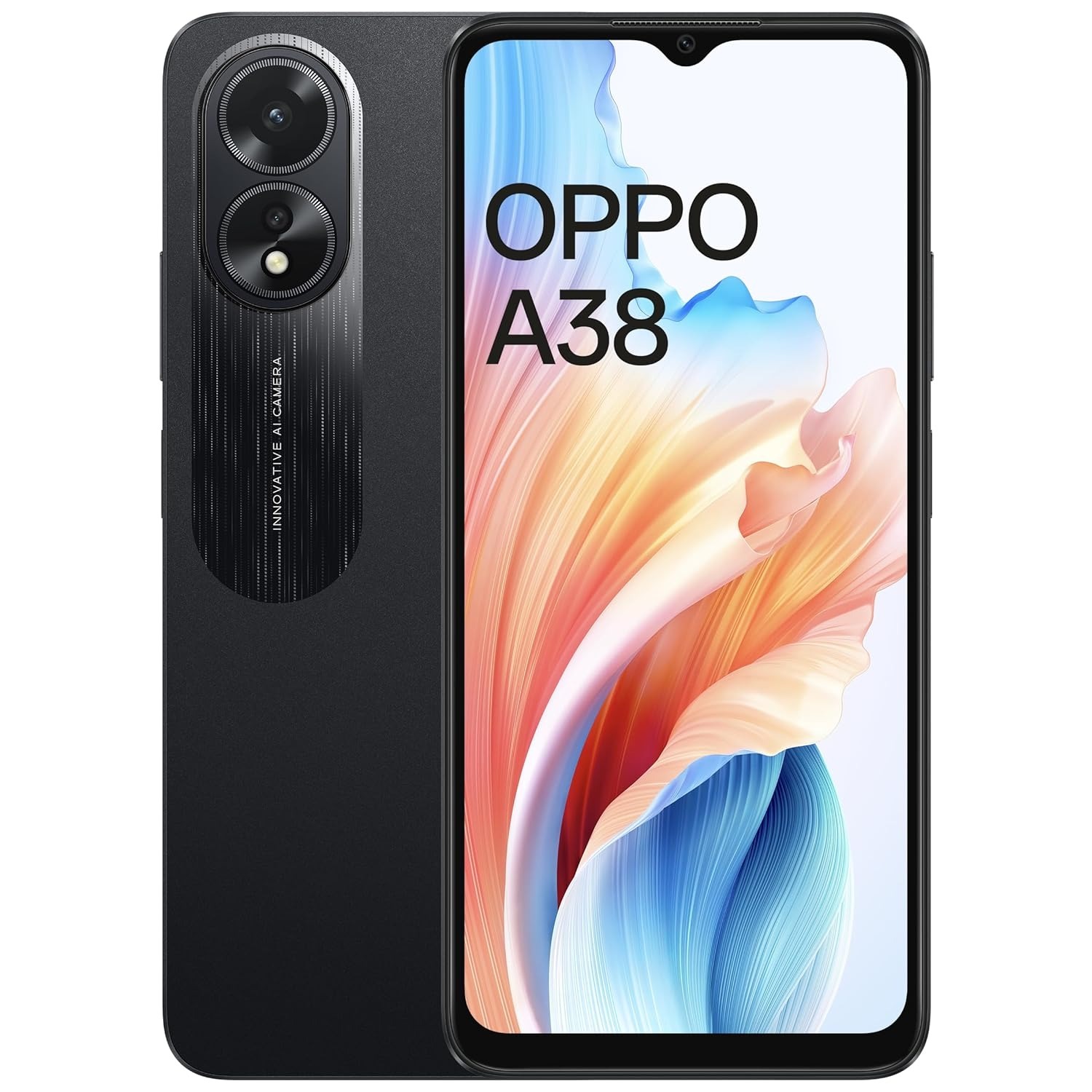 OPPO A38 (Glowing Black, 128 GB)  (4 GB RAM) - Glowing Black, 4GB-128GB