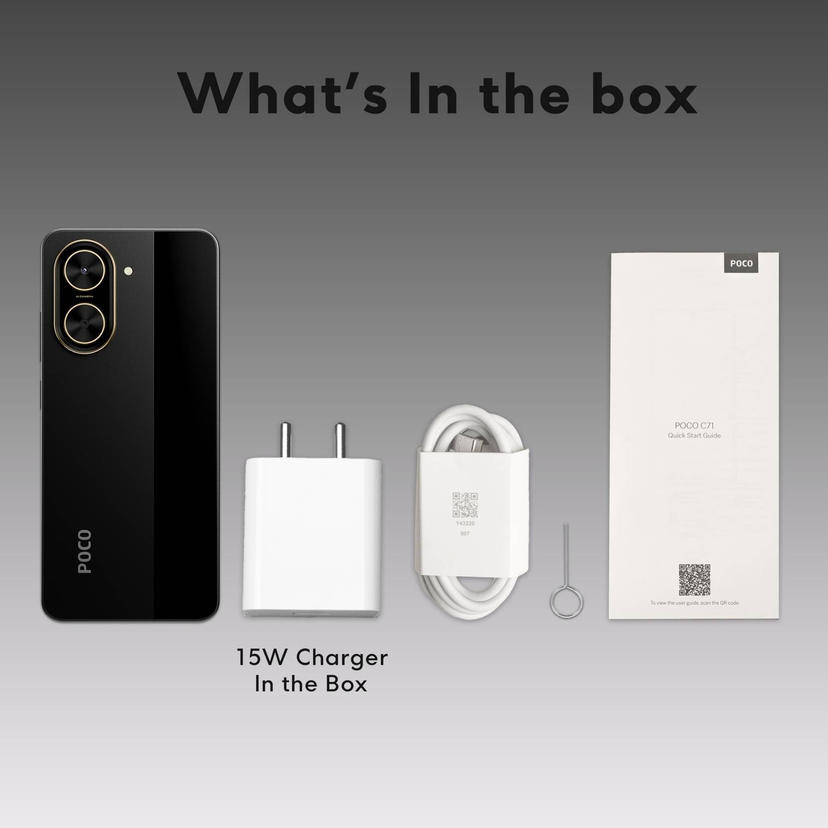 POCO C71 (Power Black, 128 GB) (6 GB RAM)