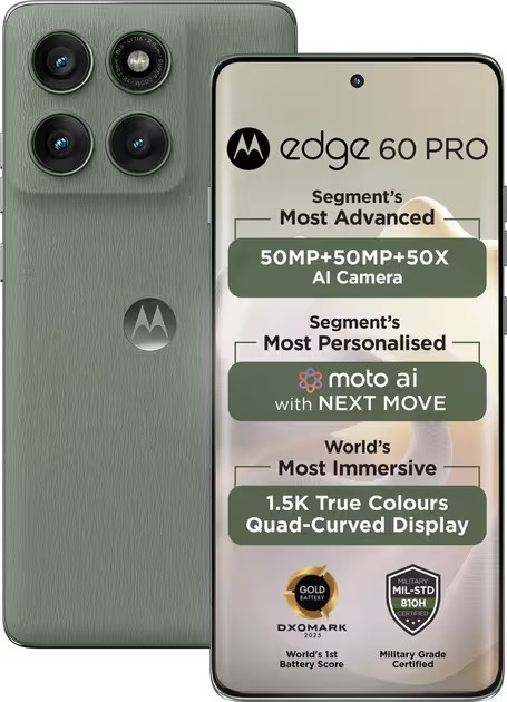 MOTOROLA Edge 60 Pro ( Pantone Shadow, 256 GB)  (12 GB RAM)