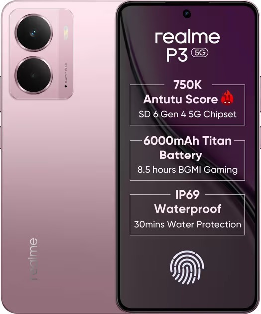 Realme P3 5G  (Nebula Pink  8GB +128GB)
