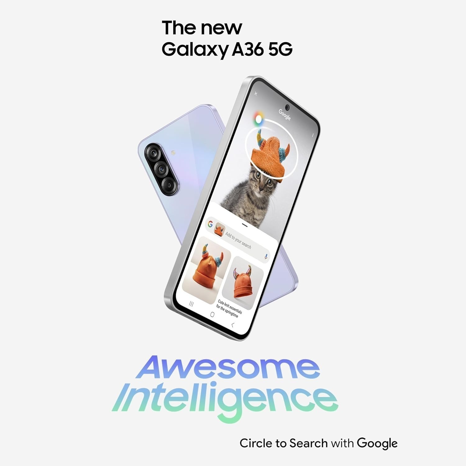 Samsung Galaxy A36 5G (Awesome White, 8GB, 128GB)