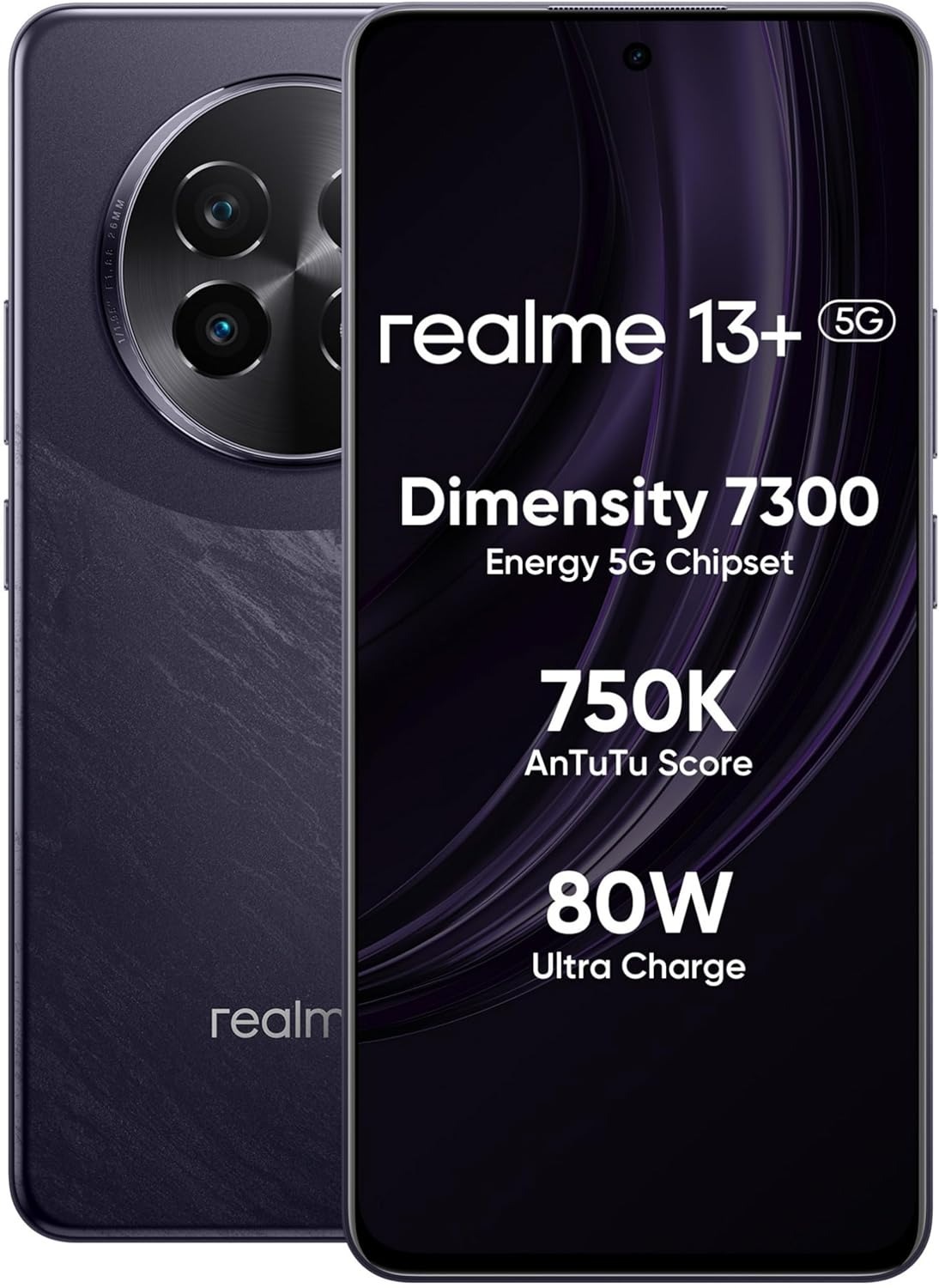 realme 13+ 5G (Dark Purple, 8GB RAM, 128GB Storage) 