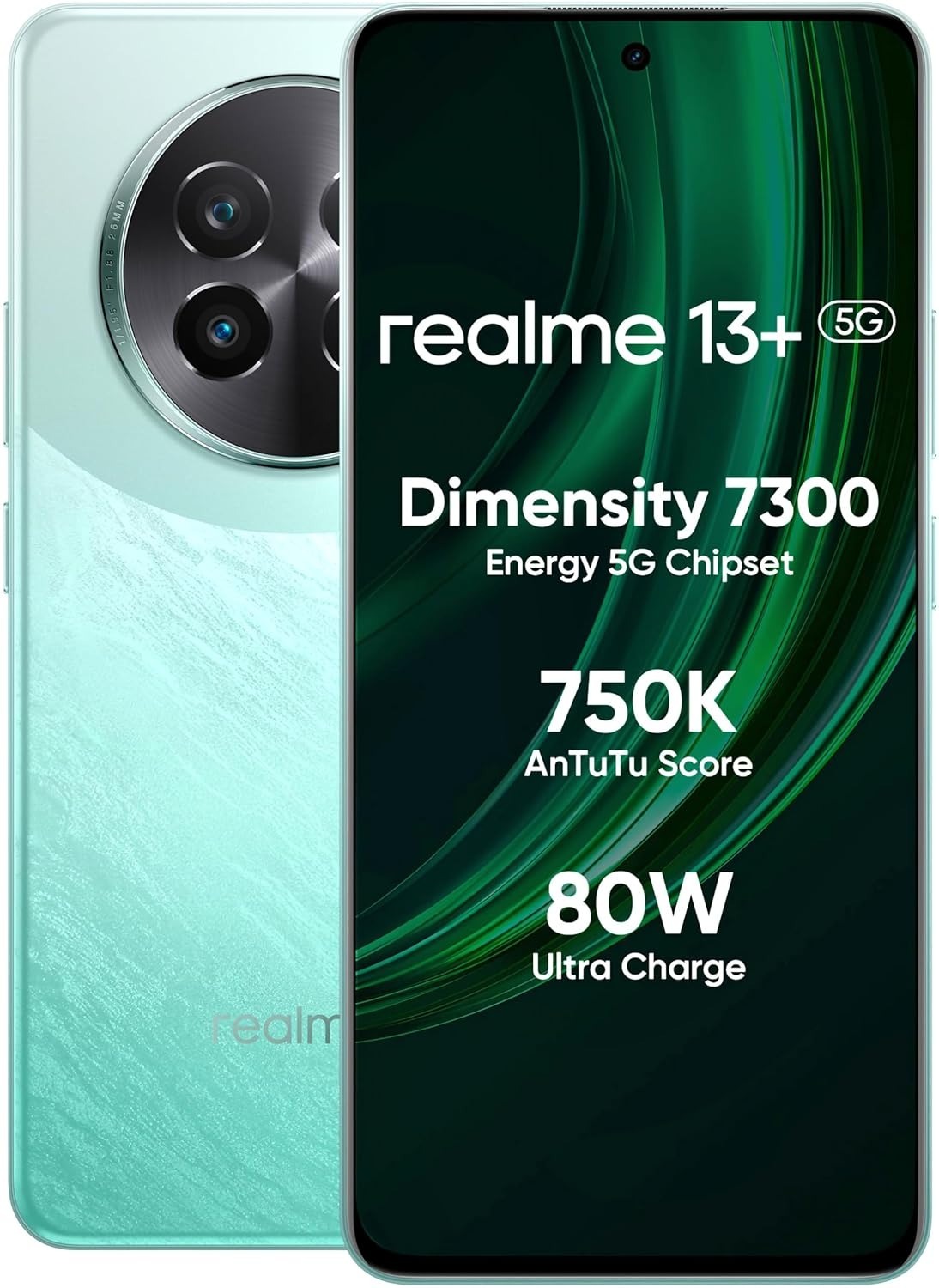 realme 13+ 5G (Speed Green, 8GB RAM, 128GB Storage)
