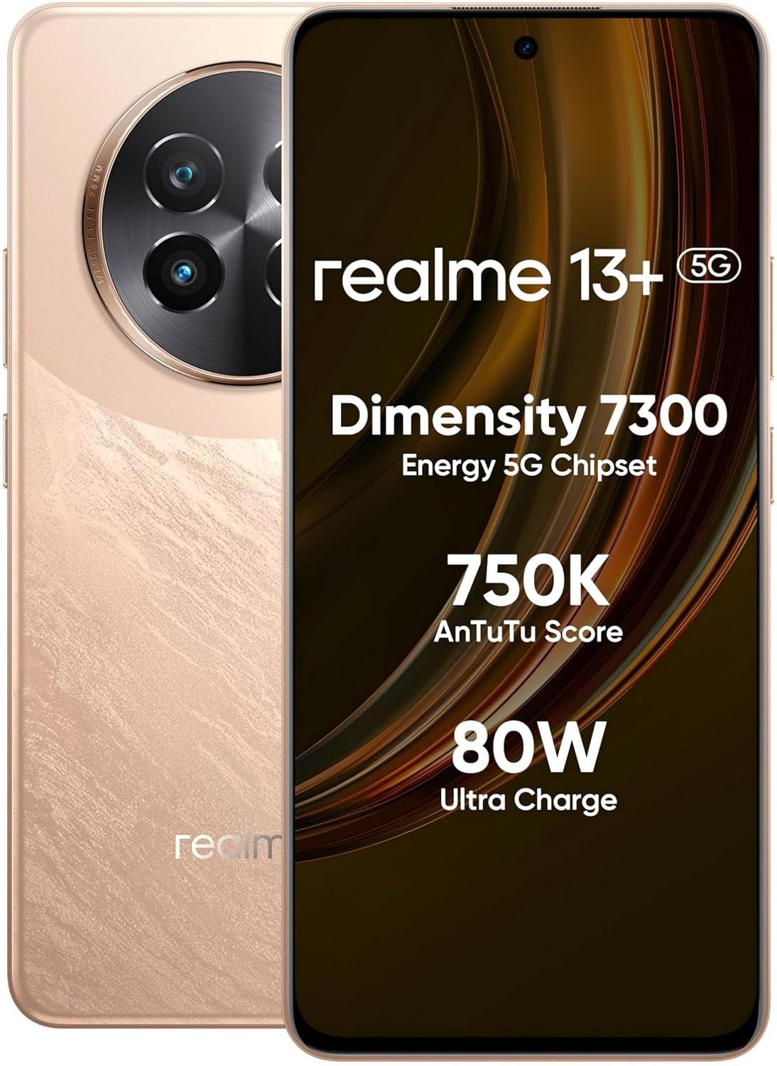 realme 13+ 5G (Victory Gold, 8GB RAM, 256GB Storage)