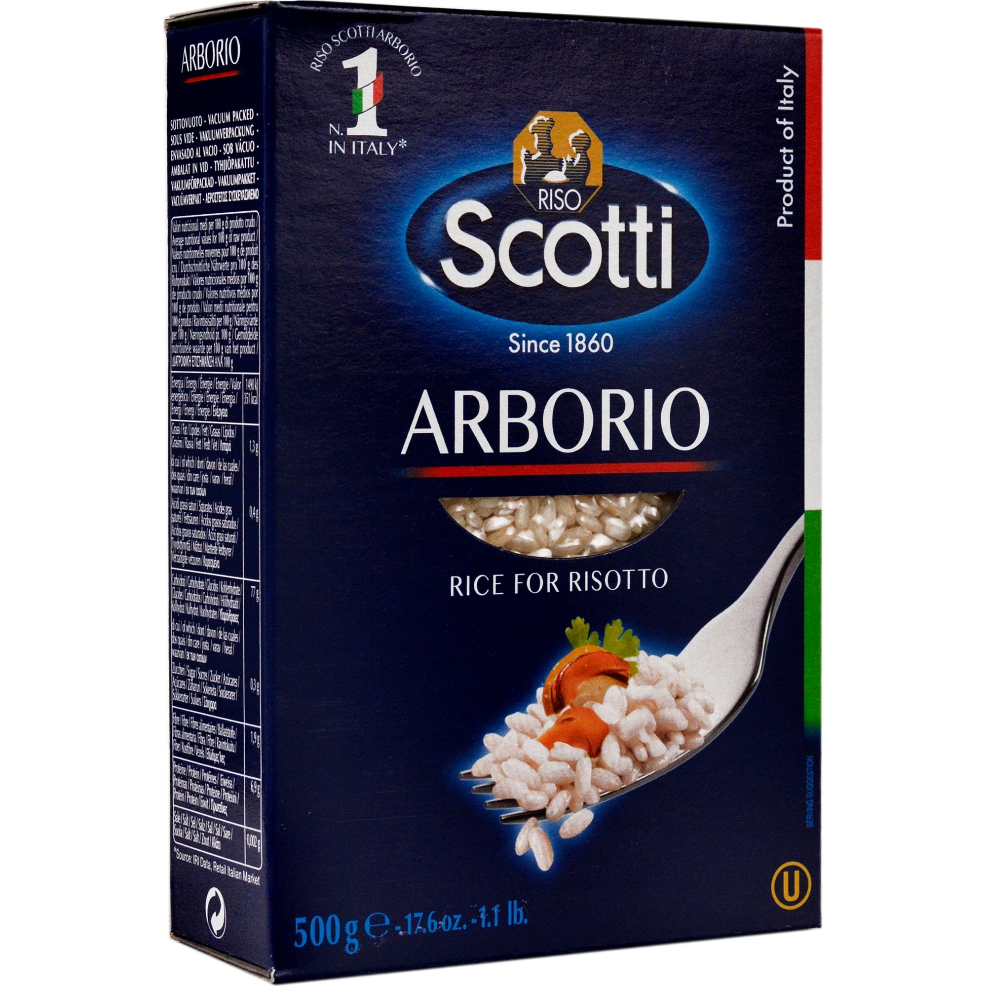 Arborio Rice for Risotto by Riso Scotti, 1.1 lb (500 g)