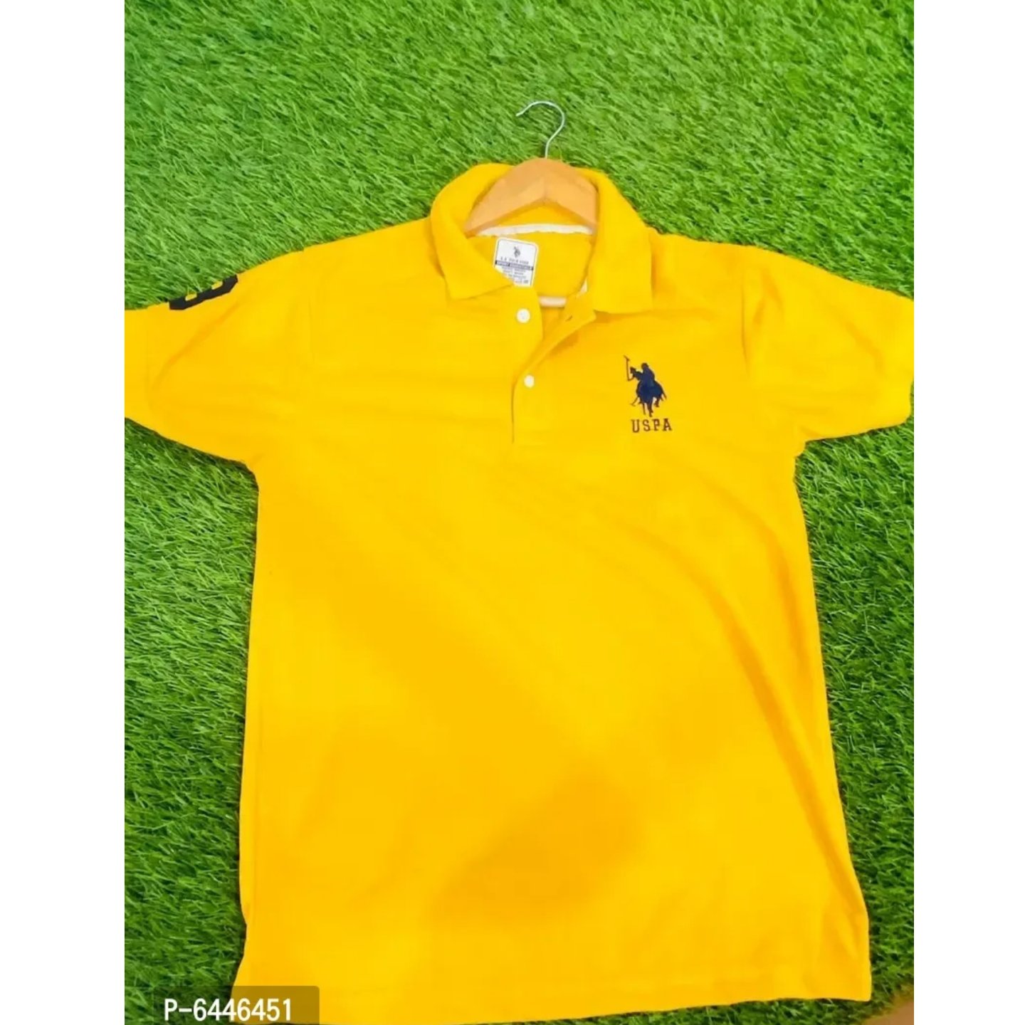 Cotton Blend Round Neck Tshirt Best Quality  - M, Yellow