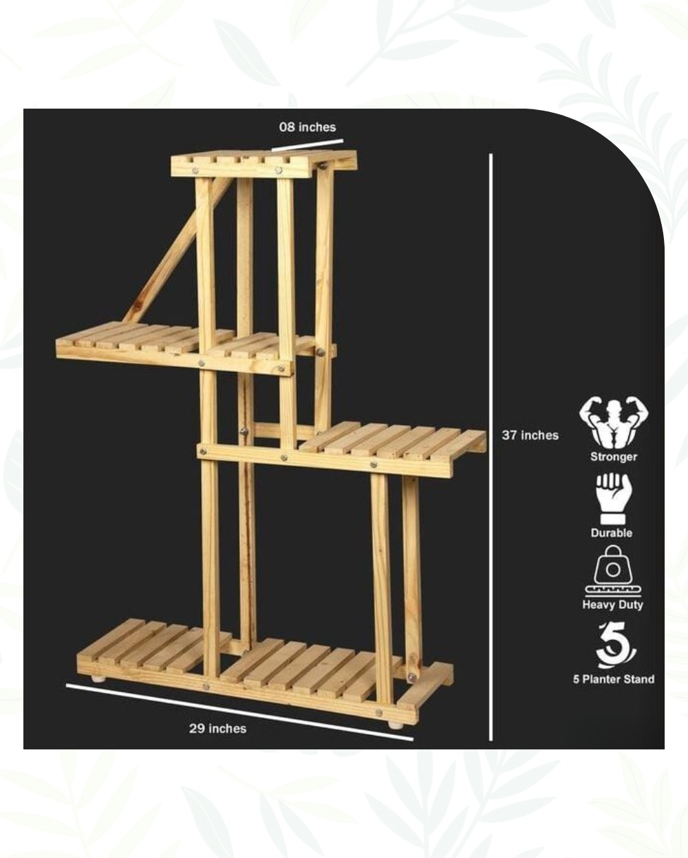 5 STEP WOODEN STAND