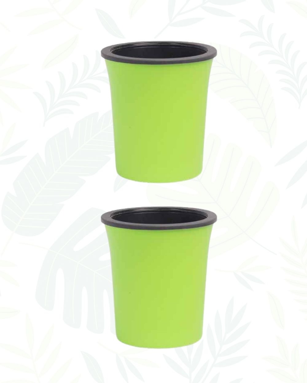 Set of 2  OSLO PLANTERS  - 4 Inch, Green