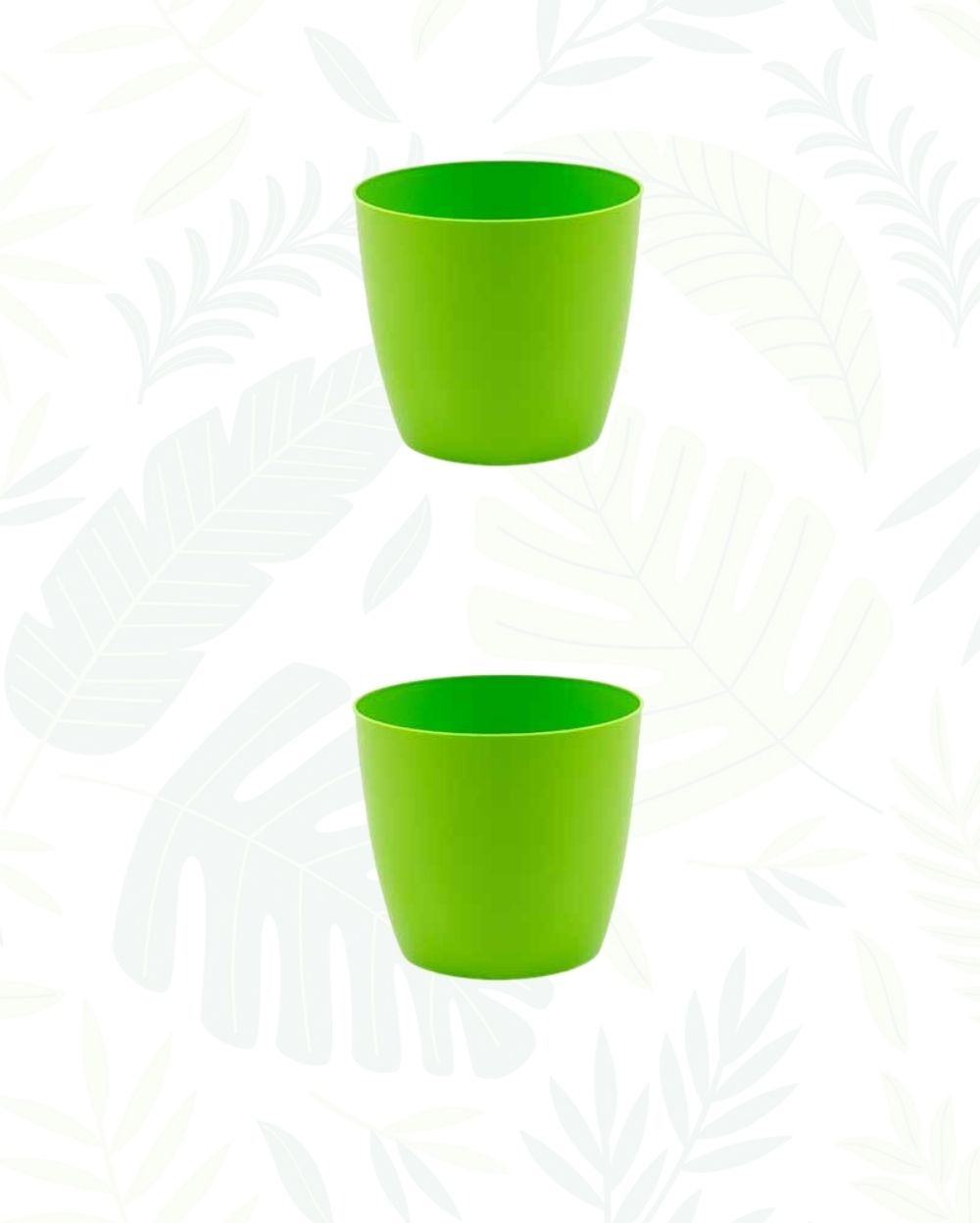 Set of 2 VALENCIA PLANTERS - 4 Inch, Green