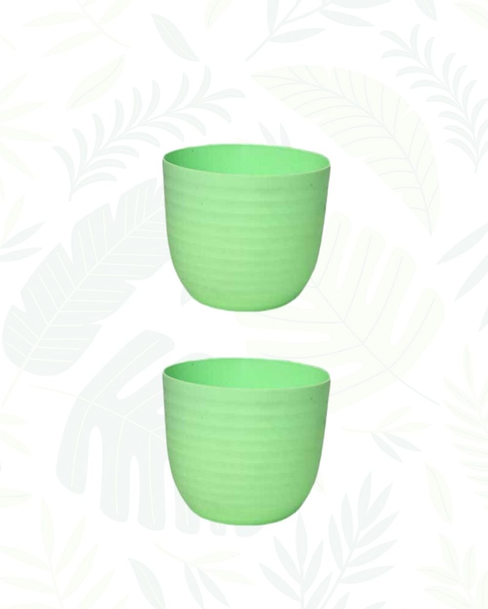 Set of 2  VERONA PLANTERS - 5.5 Inch, Green